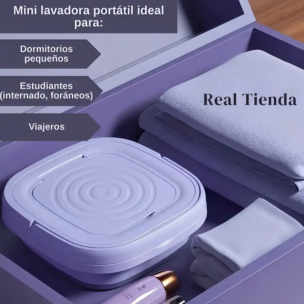 Mini lavadora y secadora plegable