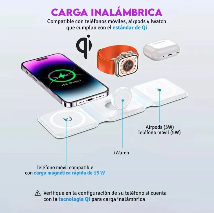 Cargador Magnetico 3 en 1